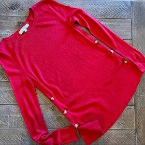 Ann Taylor Crew Side Button Sweater